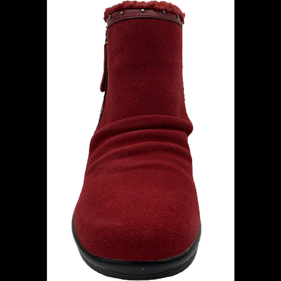 Skechers Studded Sherpa Trim Bootie Jumper Burgundy - Medium - Picture 3 of 4